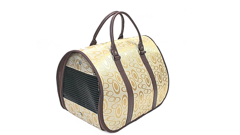 Imagen de la bolsa de transporte elegante para mascotas.
