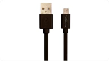 Accesorio de cable USB a Micro-USB de 1 metro de longitud, ideal para mantener dispositivos Android cargados a bordo de la nueva Chevrolet Spin en Argentina.