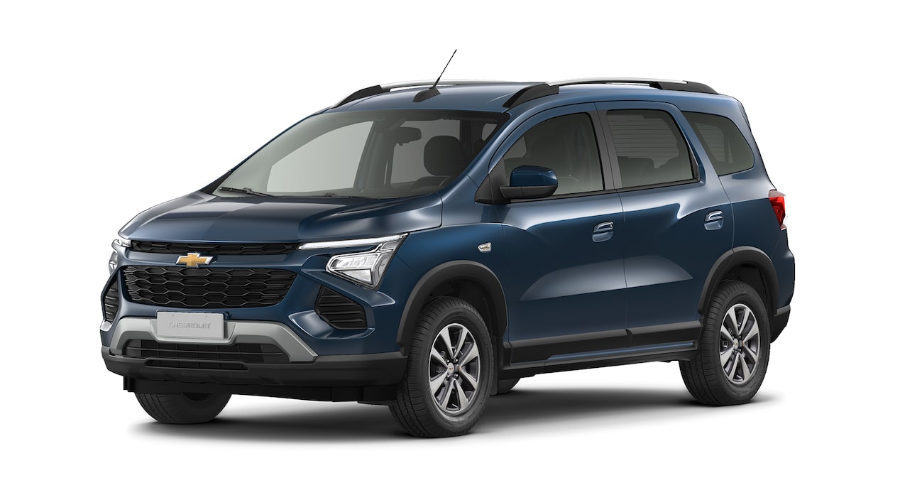 Chevrolet Spin 2026 azul, SUV con amplio espacio familiar y diseño versátil para acompañar todos tus viajes.