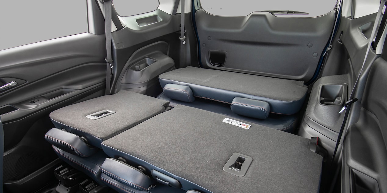Asientos traseros modulares del Chevrolet Spin 2026, facilidad para aumentar el espacio de carga y adaptarse a cualquier necesidad familiar.