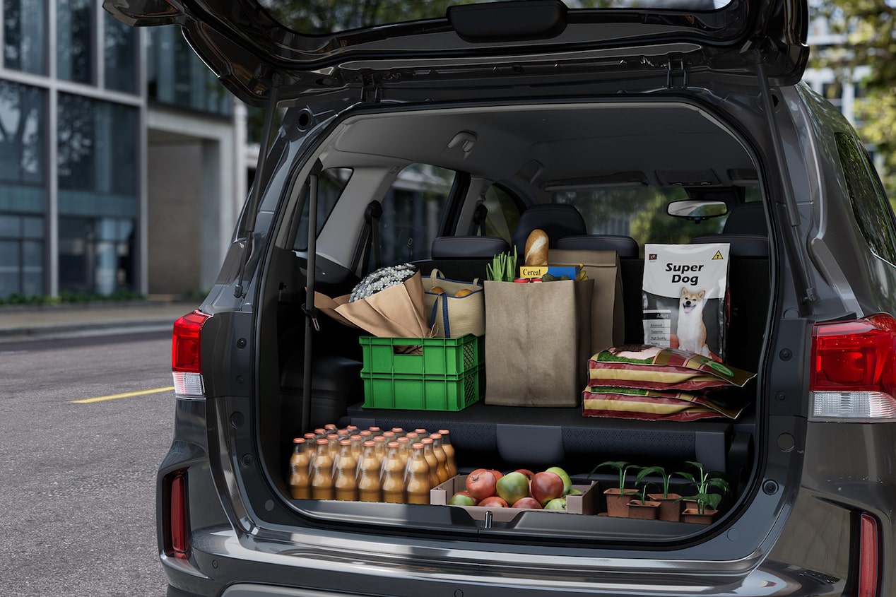 Maletero del Chevrolet Spin 2026, máxima capacidad de carga para compras y actividades familiares, ideal para la vida urbana y activa.
