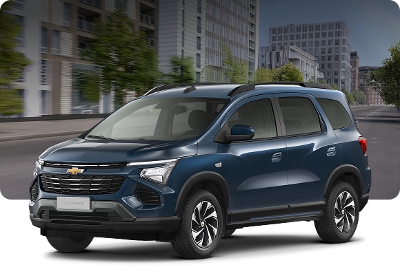 Chevrolet Spin 2026 Premier azul, SUV de lujo con conectividad avanzada y diseño exclusivo, pensado para quienes buscan máximo confort.
