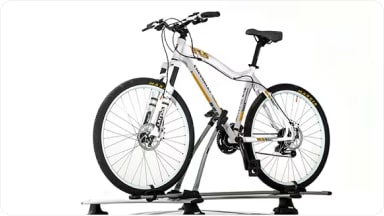Accesorio portabicicletas Freeride 532 con sistema de fijación seguro, diseñado para transportar bicicletas de hasta 17 kg con total confianza en la nueva Chevrolet Spin en Argentina.
