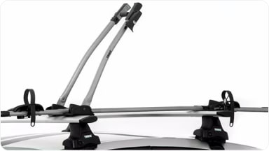 Accesorio portabicicletas Freeride 532 con sistema de fijación seguro, diseñado para transportar bicicletas de hasta 17 kg con total confianza en la nueva Chevrolet Spin en Argentina.