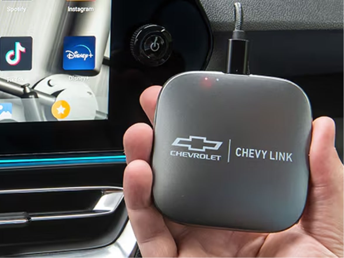 Detalle del módulo Chevy Link, destacando la conectividad y funcionalidad que ofrece el paquete de accesorios de Conveniencia para la nueva Chevrolet Spin en Argentina.
