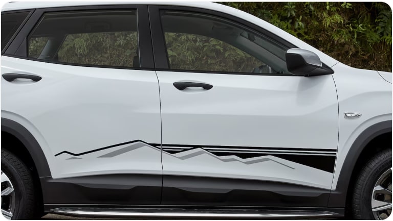 Calcomanía de puerta lateral de la Chevrolet Tracker.