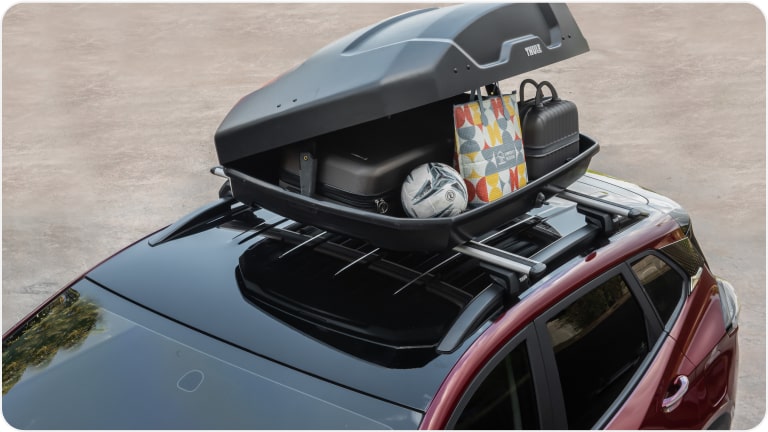 Portaequipajes de techo con capacidad de 300 litros de la Chevrolet Tracker.