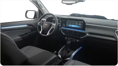 Accesorio de iluminación interior LED RGB tipo luz ambiente para la cabina de la Chevrolet Trailblazer en Argentina.