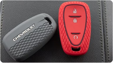 Funda de silicona protectora para llave presencial de 2 botones de la Chevrolet Trailblazer en Argentina.