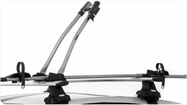 Accesorio de soporte para bicicleta modelo FreeRide 532 de Thule, que ofrece sujeción estable y práctica para la SUV Chevrolet Trailblazer en Argentina.