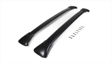 Accesorio de barras portaequipaje transversales, base fundamental para transportar accesorios de techo en la SUV Chevrolet Trailblazer en Argentina.