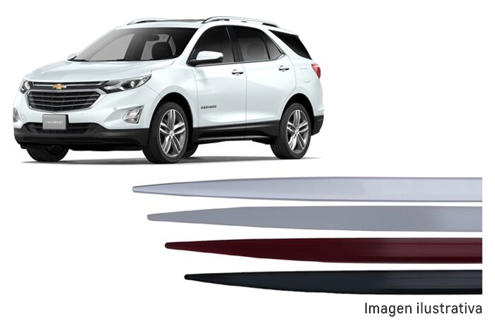 Embellece el look de tu Chevrolet Equinox con las molduras laterales de diversos tonos
