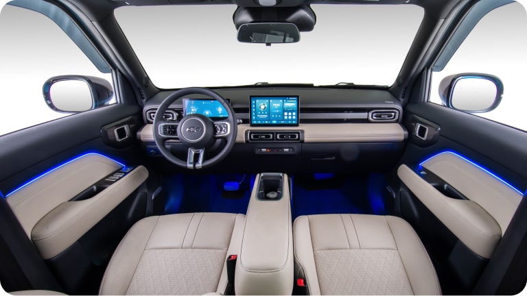 Iluminación interior del Chevrolet Spark EUV.