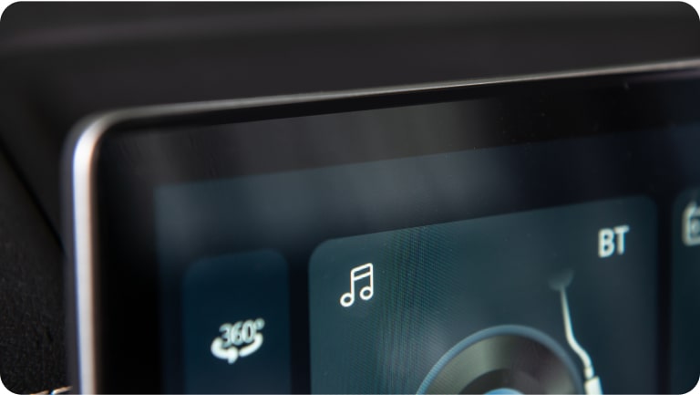 Vista en detalle del protector de pantalla MyLink del Chevrolet Spark EUV.