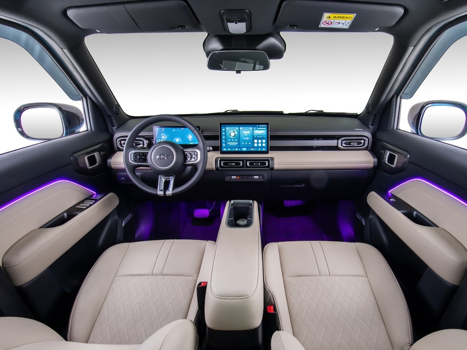 Iluminación interior RGB del Chevrolet Spark EUV.