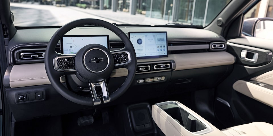 Tablero digital del Chevrolet Spark EUV, innovación y conectividad en cada detalle interior