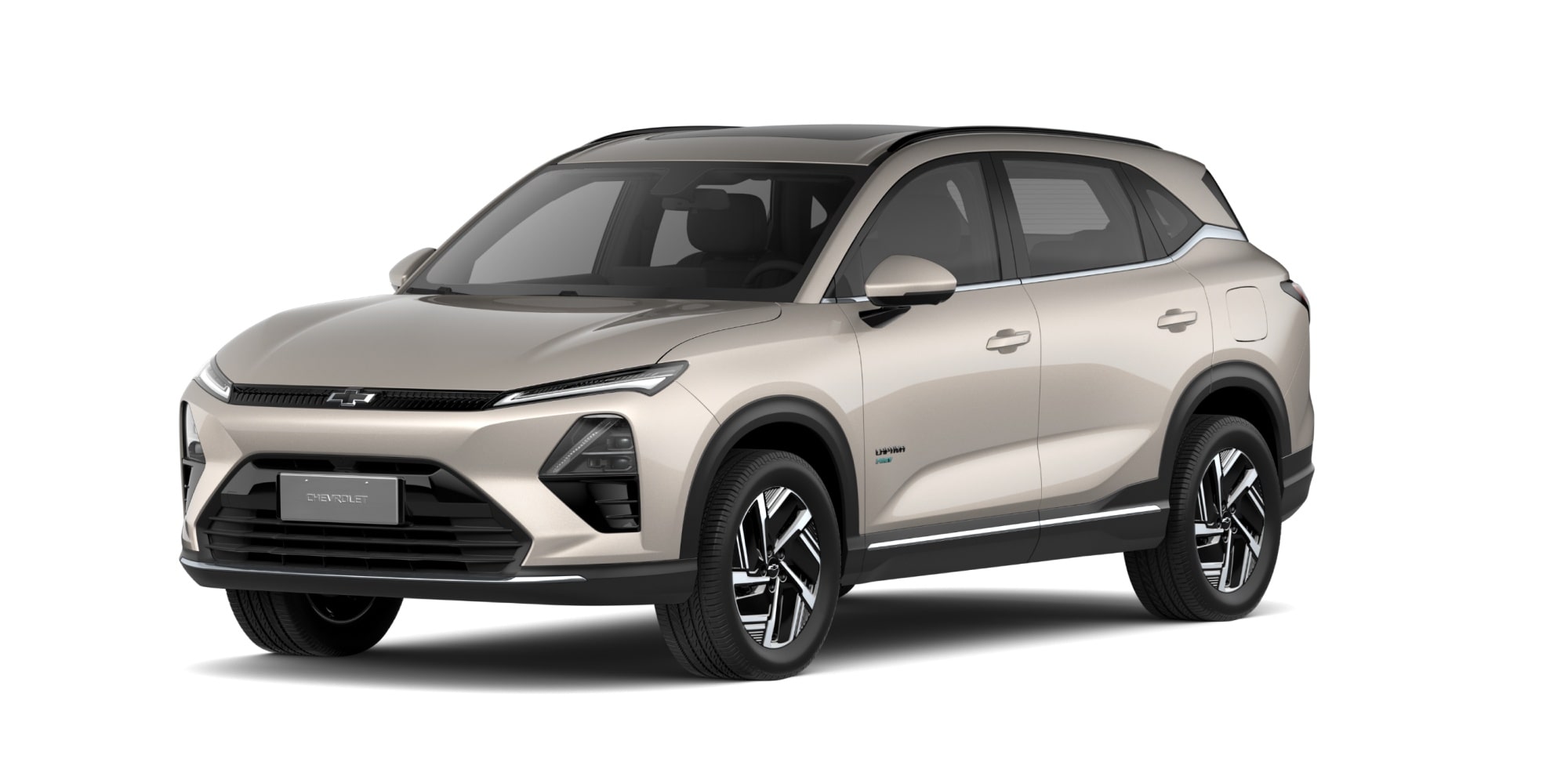 Chevrolet Captiva PEV en color blanco arena metálico.