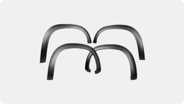 Imagen del kit de marcos de gaurdabarro delanteros y traseros.