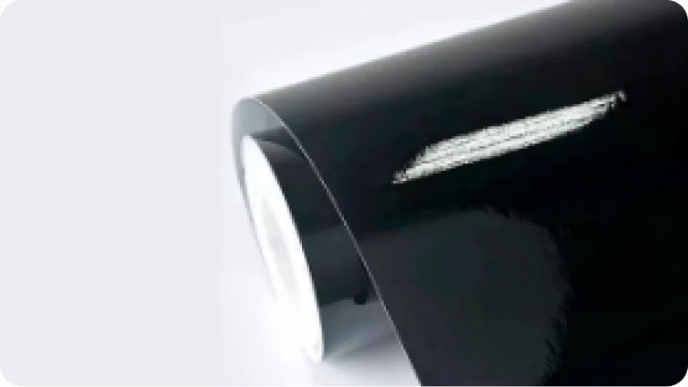 Imagen del rollo PPF en color negro Piano Brillante.