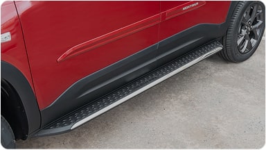 Estribo lateral integrado de la Chevrolet Montana.