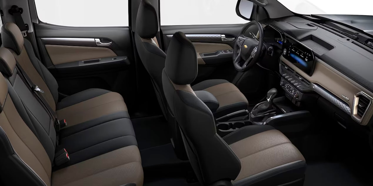 Diseño de los asientos a bordo de la Chevrolet S10.