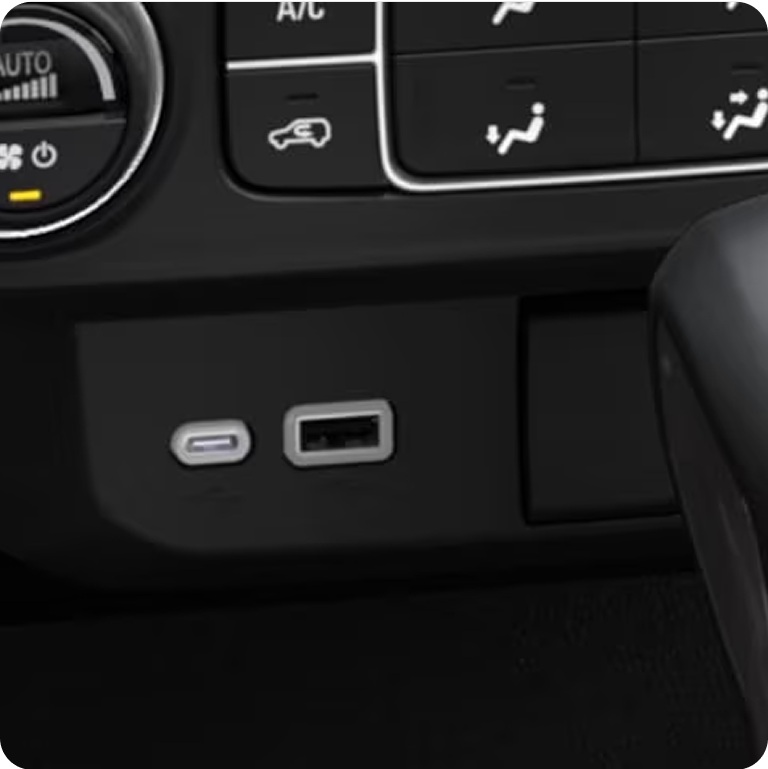 Enchufes USB a bordo de la Chevrolet S10.