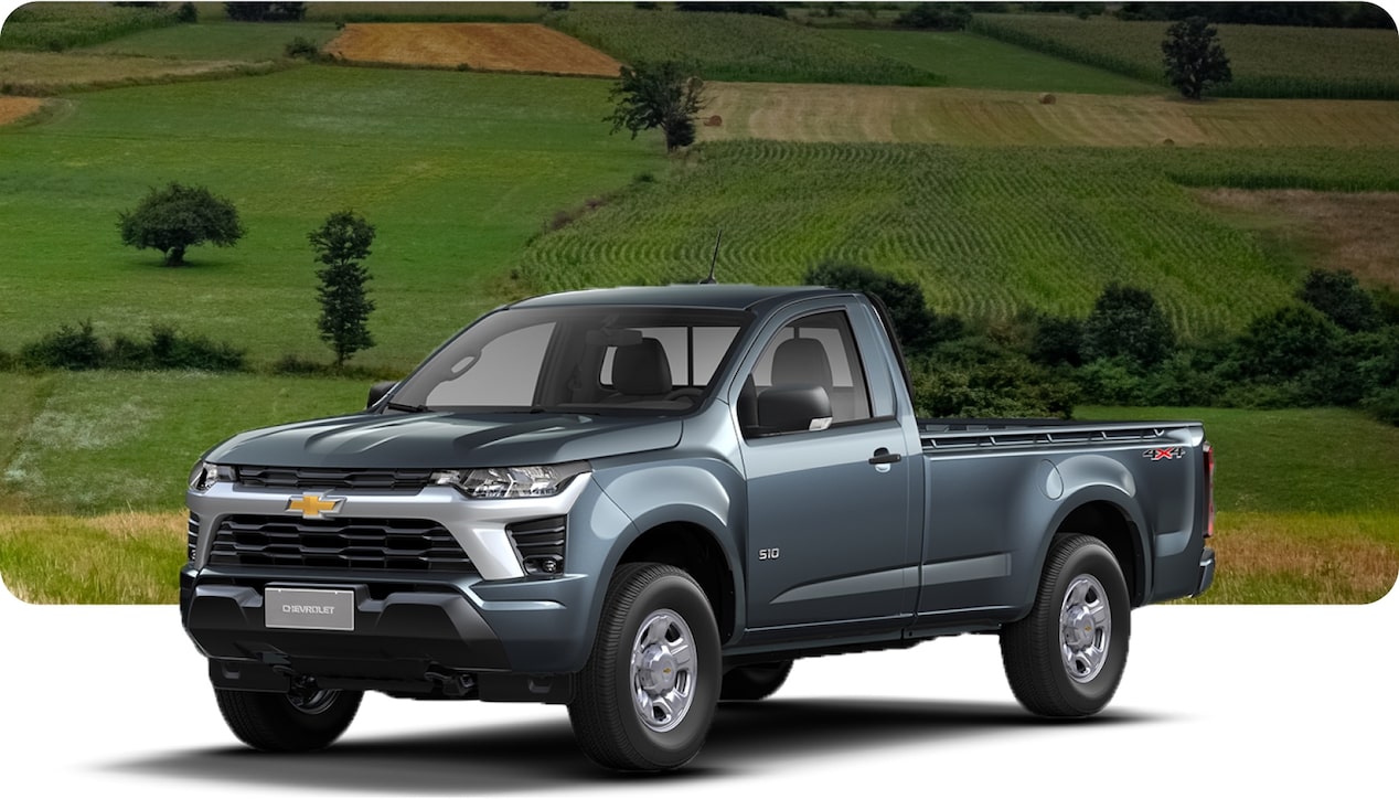 Chevrolet S10 2027 versión Cabina Simple vista tres cuartos en Argentina