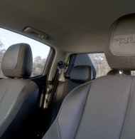 Detalle de los asientos de la Chevrolet S10 Trail Boss.