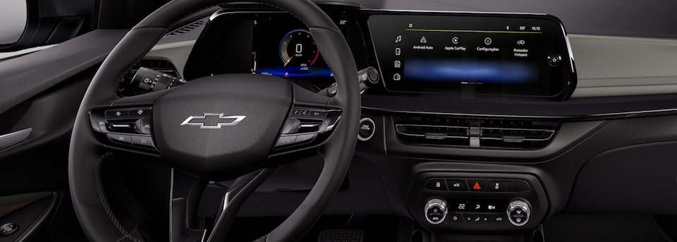 Vista completa del tablero del Chevrolet Sonic.