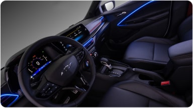 Iluminación Interior LED RGB en color azul para el Chevrolet Sonic.