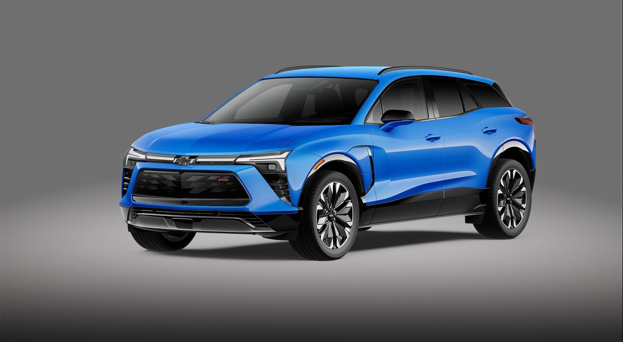 Chevrolet Blazer RS EV en color azul