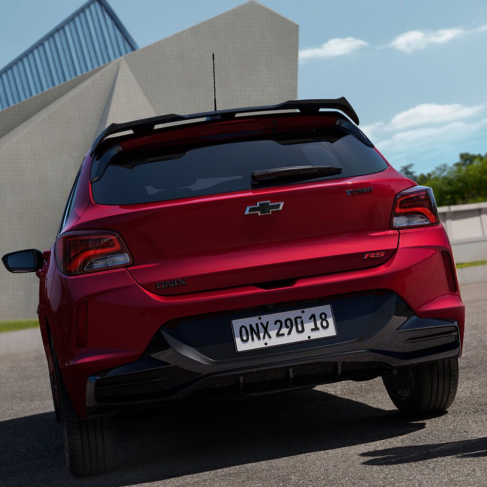 Vista trasera del Chevrolet Onix.