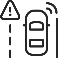 ícono de Alerta de punto ciego.