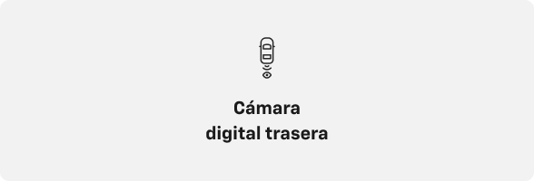 Cámara digital trasera.