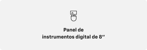 Panel de instrumentos digital de 8 pulgadas.