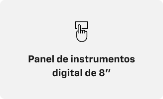 Panel de instrumentos digital de 8 pulgadas.