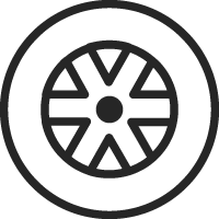 Ícono de neumáticos.
