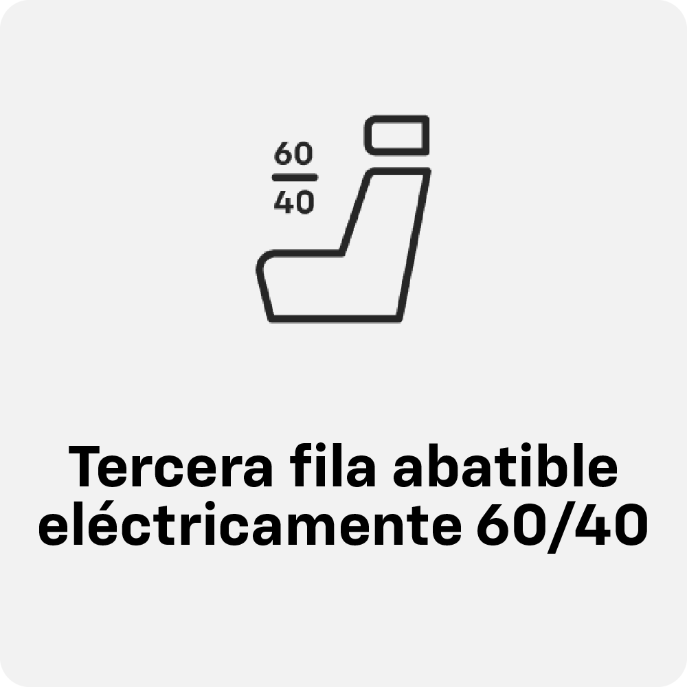 Ícono de tercera fila abatible.