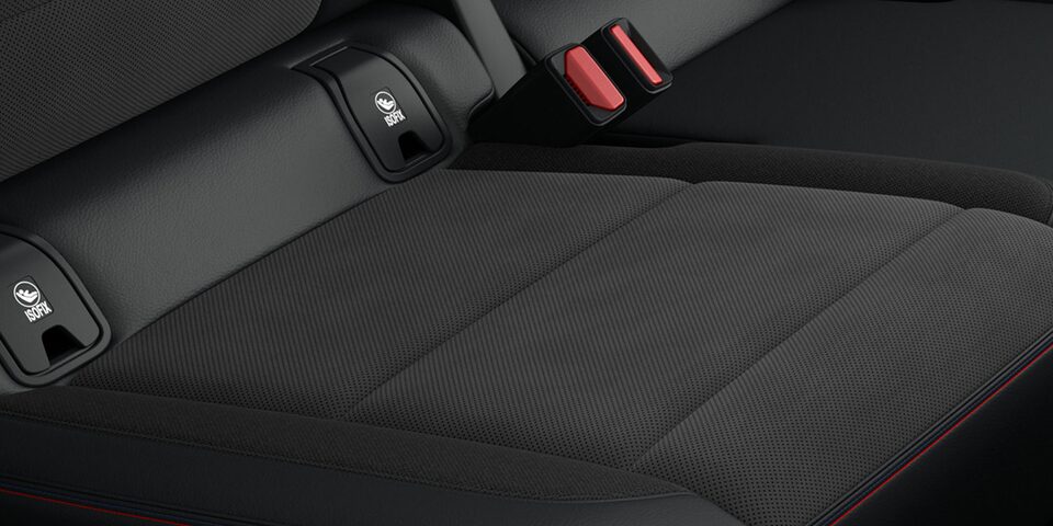 Vista de cámara de retroceso a través de la pantalla myLink de la Chevrolet Blazer EV.