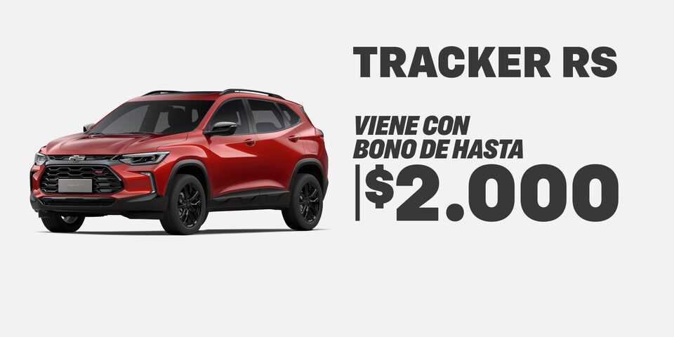 Chevrolet Tracker RS - Viene con bono de hasta $2.000