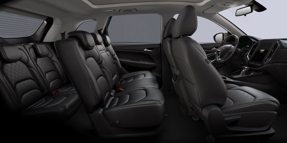 Vista completa de los asientos de Chevrolet Captiva XL.