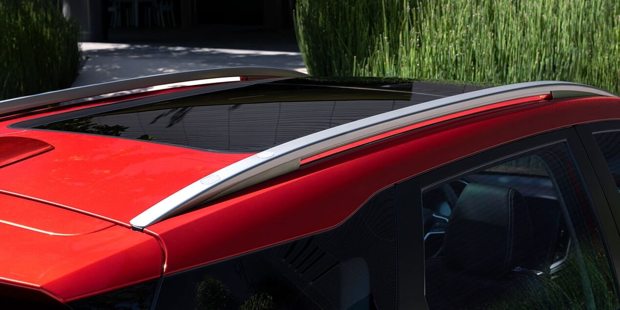 Vista cercana del techo panorámico de la Chevrolet Captiva XL.