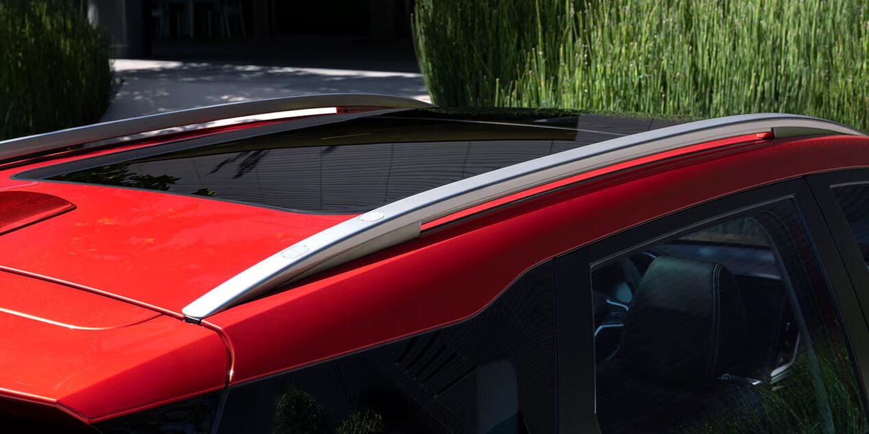 Vista cercana de las barras funcionales  de la Chevrolet Captiva XL.