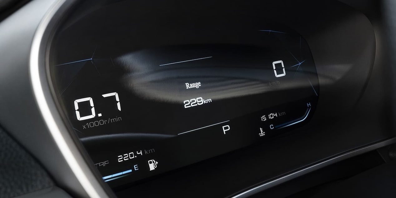 Clúster digital de la Chevrolet Captiva XL.