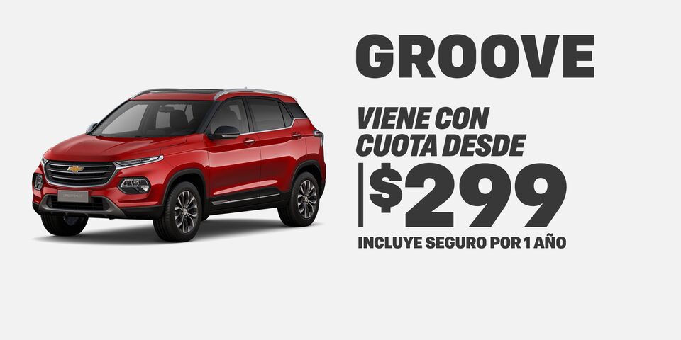 Chevrolet Groove - Viene con cuota desde $299. Incluye seguro por 1 año