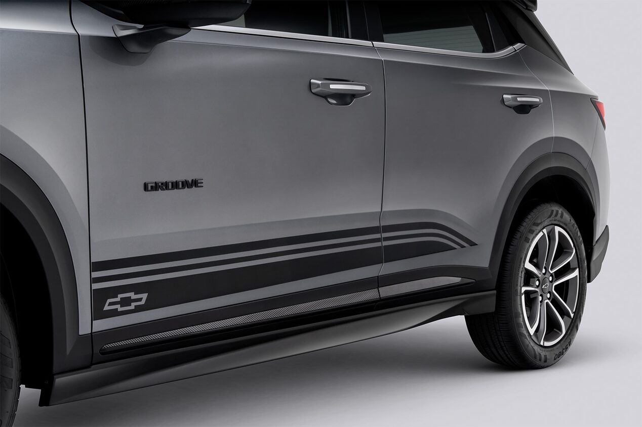 Diseño tipo B de la calcomanía lateral de la Chevrolet Groove.
