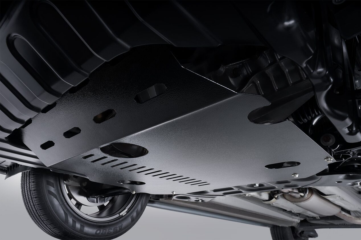 Plano inferior del protector de cárter de la Chevrolet Groove.