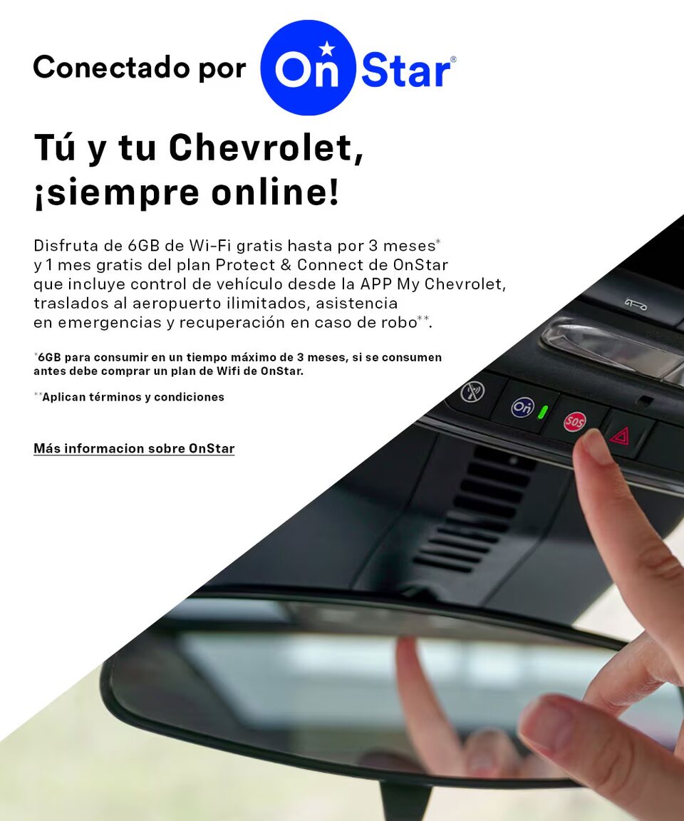 Conectado por OnStar, tu y yu Chevrolet ¡siempre online!