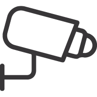 Ícono de cámara con inteligencia artificial.