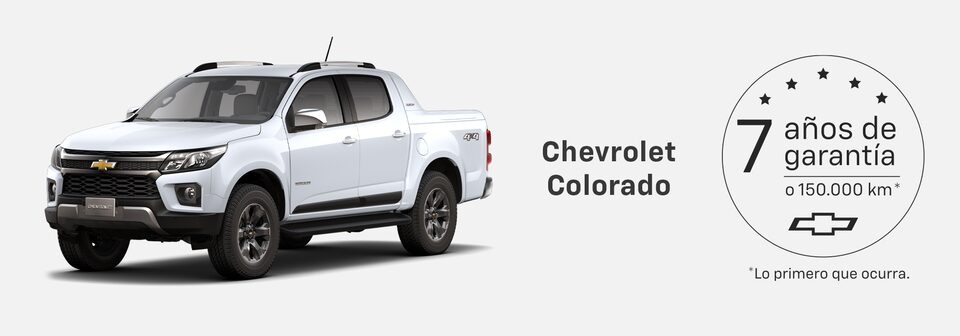 Chevrolet Colorado 7 años de garantia.